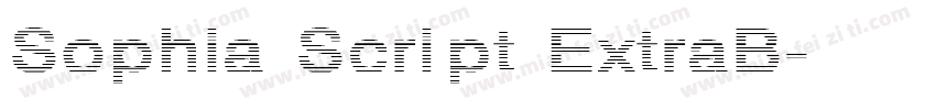 Sophia Script ExtraB字体转换
